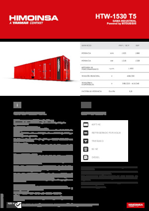 Grupos electrógenos diesel HIMOINSA HTW-1530 T5