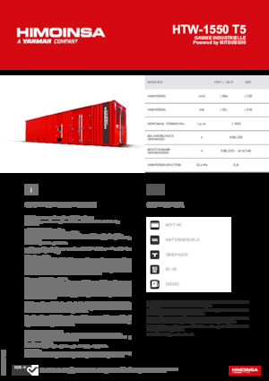 Grupos electrógenos diesel HIMOINSA HTW-1550 T5