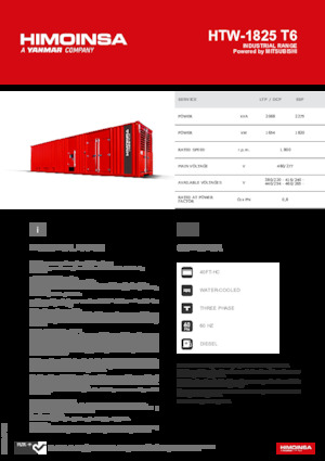 Grupos electrógenos diesel HIMOINSA HTW-1825 T6