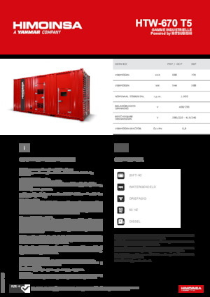 Grupos electrógenos diesel HIMOINSA HTW-670 T5