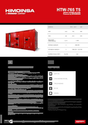 Grupos electrógenos diesel HIMOINSA HTW-765 T5