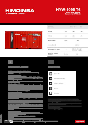Grupos electrógenos diesel HIMOINSA HYW-1095 T6