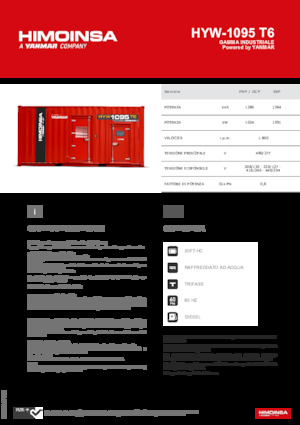 Grupos electrógenos diesel HIMOINSA HYW-1095 T6