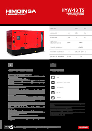 Grupos electrógenos diesel HIMOINSA HYW-13 T5