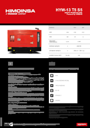 Grupos electrógenos diesel HIMOINSA HYW-13 T5 S5