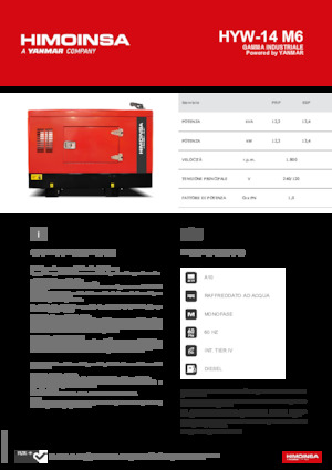 Grupos electrógenos diesel HIMOINSA HYW-14 M6
