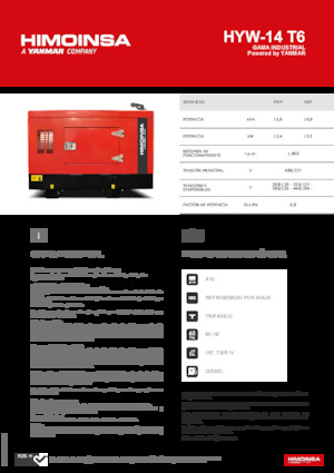 Grupos electrógenos diesel HIMOINSA HYW-14 T6