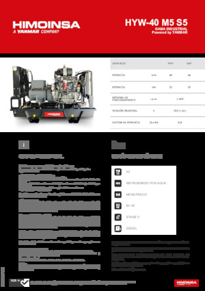 Grupos electrógenos diesel HIMOINSA HYW-40 M5 S5