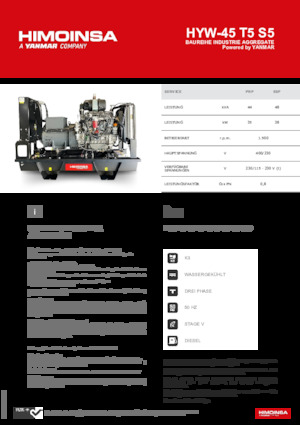 Grupos electrógenos diesel HIMOINSA HYW-45 T5 S5