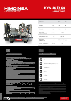 Grupos electrógenos diesel HIMOINSA HYW-45 T5 S5