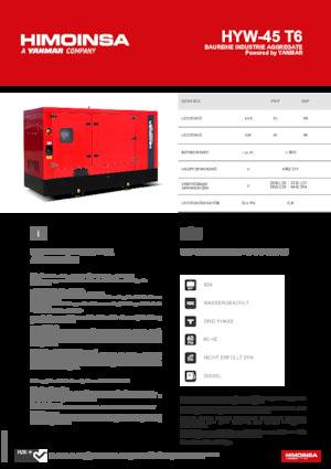 Grupos electrógenos diesel HIMOINSA HYW-45 T6
