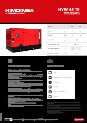 Grupos electrógenos diesel HIMOINSA HYW-45 T6
