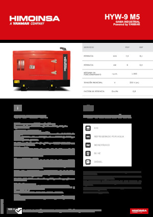 Grupos electrógenos diesel HIMOINSA HYW-9 M5