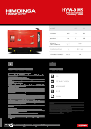 Grupos electrógenos diesel HIMOINSA HYW-9 M5
