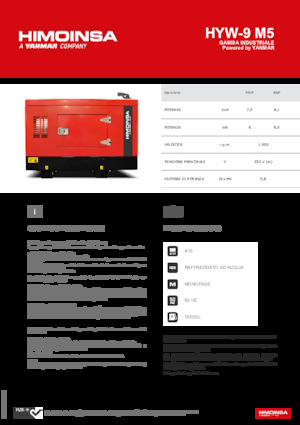 Grupos electrógenos diesel HIMOINSA HYW-9 M5