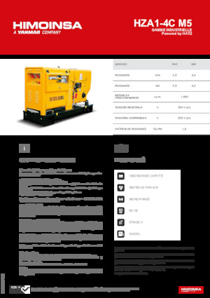 Grupos electrógenos diesel HIMOINSA HZA1-4C M5