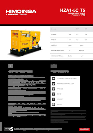 Grupos electrógenos diesel HIMOINSA HZA1-5C T5