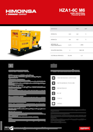Grupos electrógenos diesel HIMOINSA HZA1-6C M6