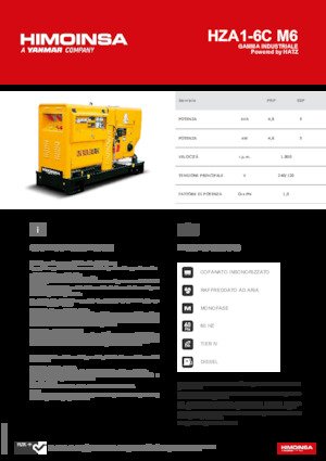 Grupos electrógenos diesel HIMOINSA HZA1-6C M6
