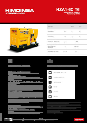 Grupos electrógenos diesel HIMOINSA HZA1-6C T6