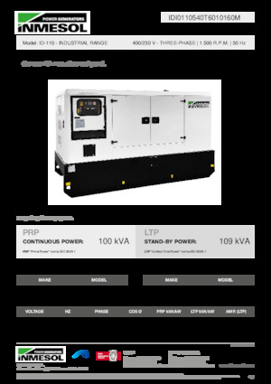 Grupos electrógenos diesel INMESOL ID-110