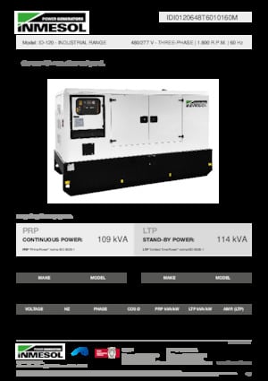 Grupos electrógenos diesel INMESOL ID-120