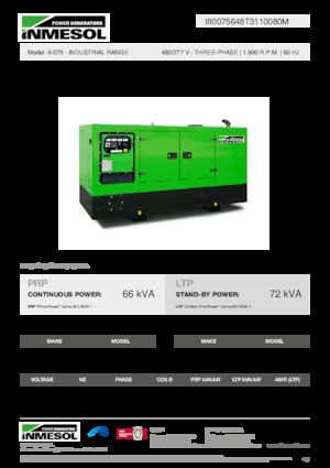 Grupos electrógenos diesel INMESOL II-075
