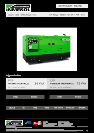 Grupos electrógenos diesel INMESOL II-075