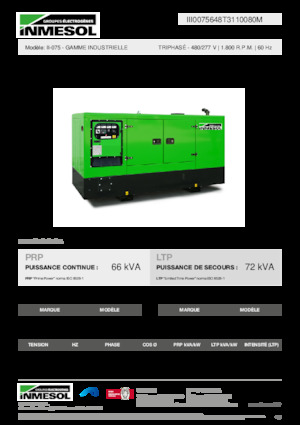 Grupos electrógenos diesel INMESOL II-075