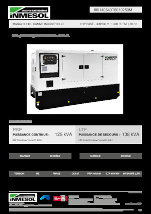 Grupos electrógenos diesel INMESOL II-140