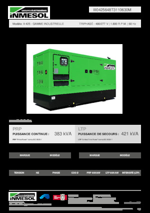 Grupos electrógenos diesel INMESOL II-425