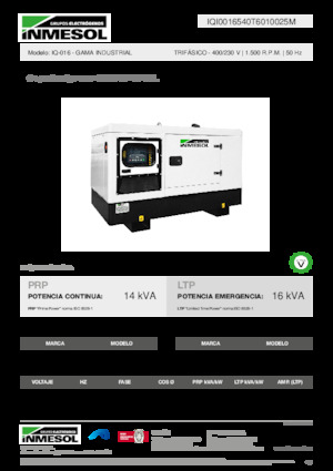 Grupos electrógenos diesel INMESOL IQ-016