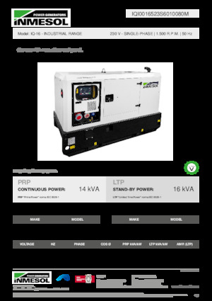 Grupos electrógenos diesel INMESOL IQ-16