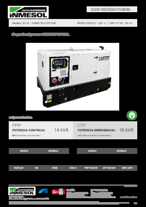 Grupos electrógenos diesel INMESOL IQ-16