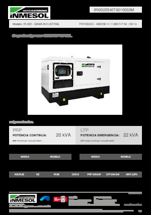 Grupos electrógenos diesel INMESOL IR-022