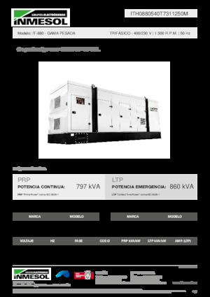 Grupos electrógenos diesel INMESOL IT-880