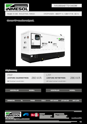 Grupos electrógenos diesel INMESOL IV-285
