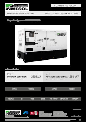 Grupos electrógenos diesel INMESOL IV-285