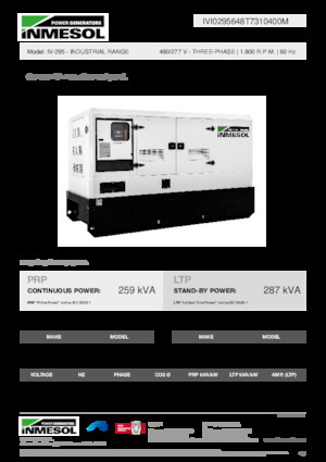 Grupos electrógenos diesel INMESOL IV-295