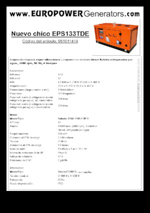 Grupos electrógenos diesel Europower New Boy EPS133TDE (S)