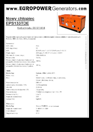 Grupos electrógenos diesel Europower New Boy EPS133TDE (S)