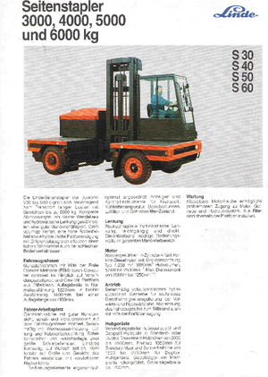 Carretillas elevadoras de carga lateral diesel Linde S 40