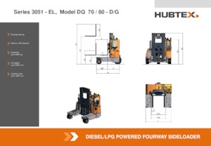Carretillas elevadoras de carga lateral diesel Hubtex DQ 80-G