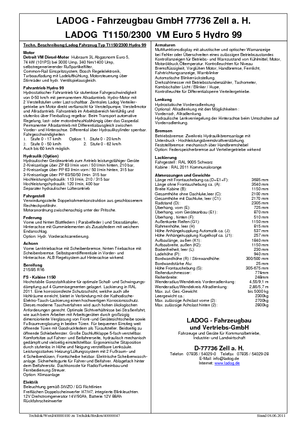 Tractores de uso municipal Ladog T 1150/2300 T3
