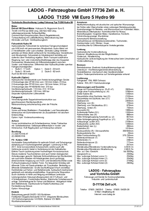 Tractores de uso municipal Ladog T 1250
