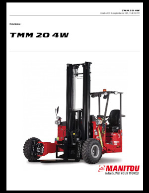 Carretillas elevadoras auxiliares diesel Manitou TMM 20-4 W