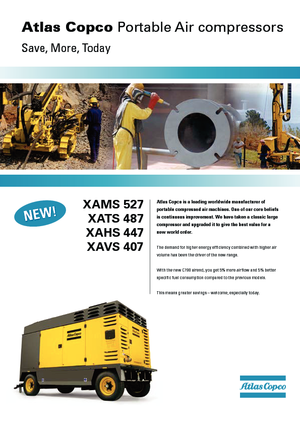 Compresores Portátiles - Diesel, Eléctr., Gasolina Atlas Copco XAMS 527 CD