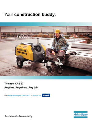 Compresores Portátiles - Diesel, Eléctr., Gasolina Atlas Copco XAS 27 Hp