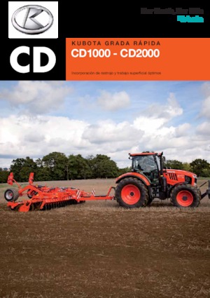 Gradas de disco -gancho Kubota CD2400F