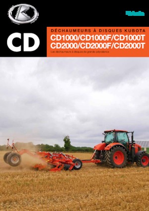 Gradas de disco -gancho Kubota CD2400F